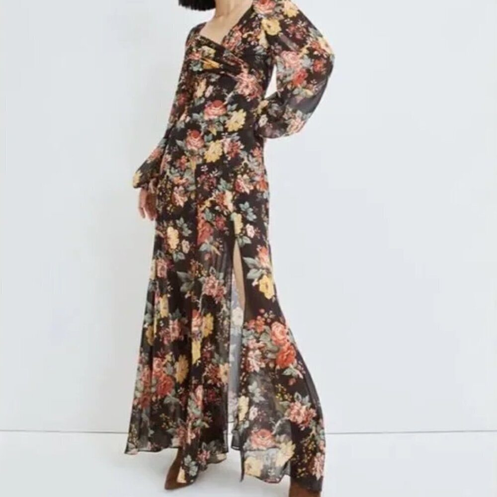 Veronica Beard NWT Avani Floral Printed Silk Maxi Dress - 2